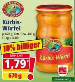 Norma Spreewald Feldmann Kürbis-Würfel Angebot