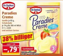 Norma Dr.Oetker Paradies Creme Angebot