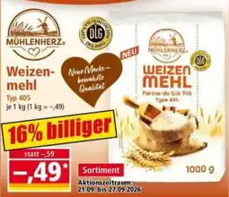 Norma MÜHLENHERZ Weizenmehl Angebot