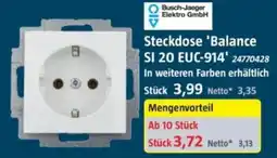 Bauhaus Busch-Jaeger Steckdose 'Balance SI 20 EUC-914' Angebot