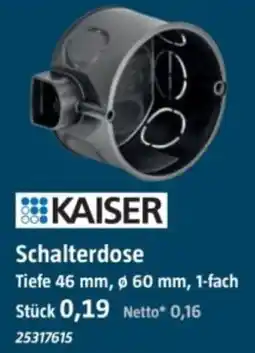 Bauhaus KAISER Schalterdose Angebot