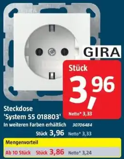 Bauhaus GIRA Steckdose 'System 55 018803' Angebot