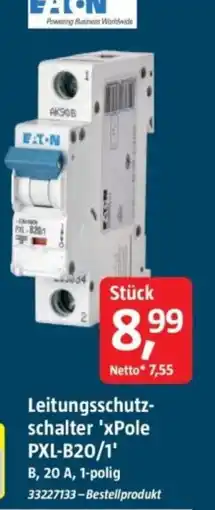 Bauhaus Leitungsschutzschalter 'xPole PXL-B20/1' Angebot
