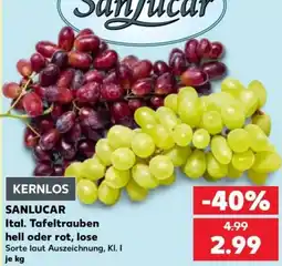Kaufland SANLUCAR It. Tafeltrauben Angebot
