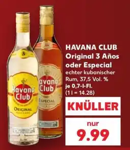 Kaufland HAVANA CLUB Original 3 Años oder Especial Angebot
