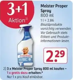 Rossmann Meister Proper Spray Angebot