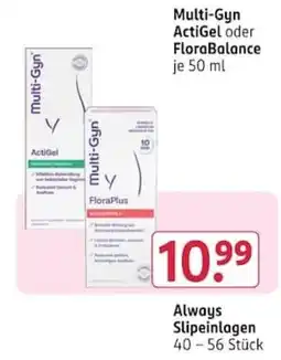 Rossmann Multi-Gyn ActiGel oder FloraBalance Angebot