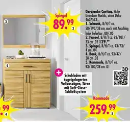 Möbel Boss Garderobe Cortina, Eiche Grandson Nachb., ohne Deko Angebot