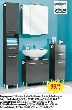 Möbel Boss Badprogramm 311, anthrazit Angebot
