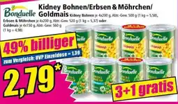 Norma Bonduelle Kidney Bohnen/Erbsen & Möhrchen/Goldmais Angebot