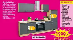 Möbel Boss Flex-Well Küchenzeile, Tiago, basaltgrau/Eiche San Remo Nachb. Angebot
