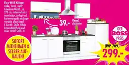 Möbel Boss Flex-Well Küchenzeile, Lucca, weiß/ Caledonia Nachb. Angebot