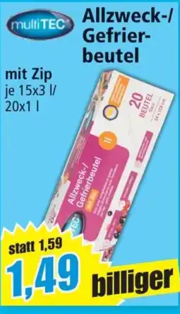 Norma multiTEC Allzweck-/Gefrierbeutel Angebot