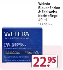 Rossmann Weleda Blauer Enzian & Edelweiss Nachtpflege Angebot