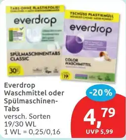 Budni Everdrop Waschmittel oder Spülmaschinentabs Angebot