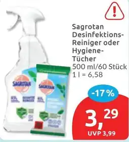 Budni Sagrotan Desinfektions-Reiniger oder Hygiene-Tücher Angebot