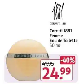 Rossmann Cerruti 1881 Femme Eau de Toilette Angebot