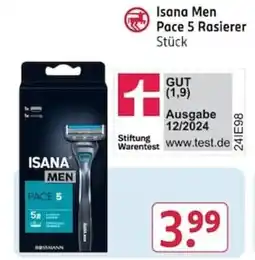 Rossmann Isana Men Pace 5 Rasierer Angebot