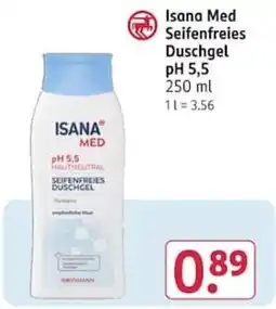 Rossmann Isana Med Seifenfreies Duschgel pH 5,5 Angebot
