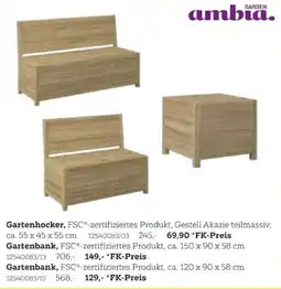 XXXLutz Gartenhocker, FSC®-zertifiziertes Produkt, Gestell Akazie teilmassiv Angebot