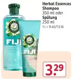 Rossmann Herbal Essences Shampoo oder Spülung Angebot