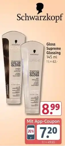 Rossmann Schwarzkopf Gloss Supreme Glossing Angebot
