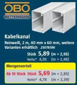 Bauhaus OBO Kabelkanal Angebot
