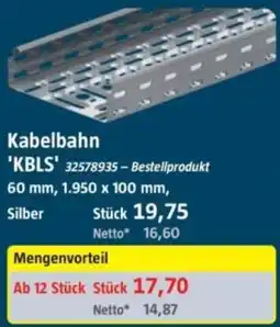 Bauhaus Kabelbahn 'KBLS' Angebot