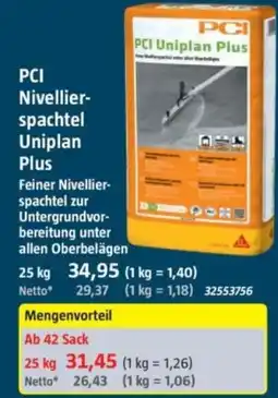 Bauhaus PCI Nivellierspachtel Uniplan Plus Angebot