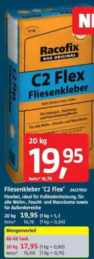 Bauhaus Racofix Fliesenkleber 'C2 Flex' Angebot