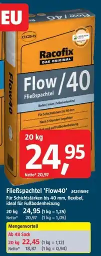 Bauhaus Racofix Flieẞspachtel 'Flow40' Angebot