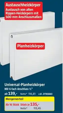 Bauhaus Universal-Planheizkörper Angebot
