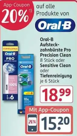 Rossmann Oral-B Aufsteck-zahnbürste Pro Precision Clean Angebot