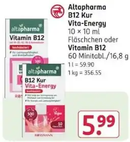 Rossmann altapharma B12 Kur Vita-Energy Angebot