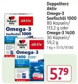 Rossmann Doppelherz Aktiv Omega-3 Seefischöl Angebot