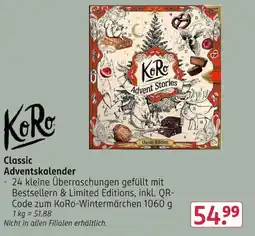 Rossmann KoRo Classic Adventskalender Angebot