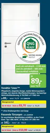 Bauhaus Trendtür 'Lines' Angebot