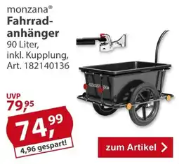 Sonderpreis Baumarkt monzana Fahrrad-anhänger Angebot