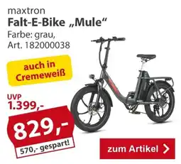 Sonderpreis Baumarkt maxtron Falt-E-Bike „Mule“ Angebot
