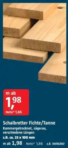 Bauhaus Schalbretter Fichte/Tanne Angebot