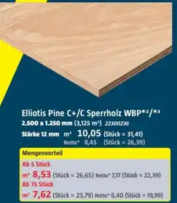 Bauhaus Elliotis Pine C+/C Sperrholz WBP Angebot