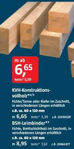 Bauhaus KVH-Konstruktionsvollholz Angebot