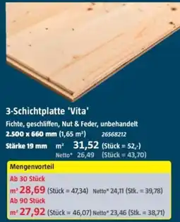 Bauhaus 3-Schichtplatte 'Vita' Angebot