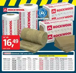 Bauhaus ROCKWOOL Klemmrock '035' Angebot