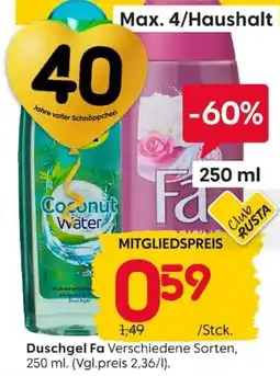 Rusta Duschgel Fa Angebot