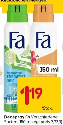 Rusta Fa Deospray Angebot