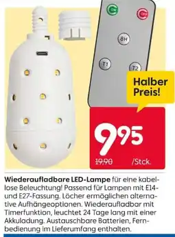 Rusta Wiederaufladbare LED-Lampe Angebot