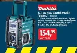 Bauhaus Makita LXT 18V Akku-Baustellenradio 'DMR112' Angebot