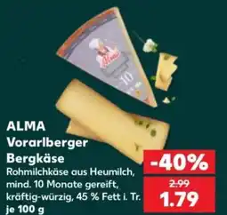 Kaufland ALMA Vorarlberger Bergkäse Angebot