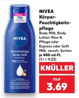 Kaufland NIVEA Körper-Feuchtigkeitspflege Body Milk, Body Lotion Aloe & Pflege oder Express oder Soft Milk Angebot